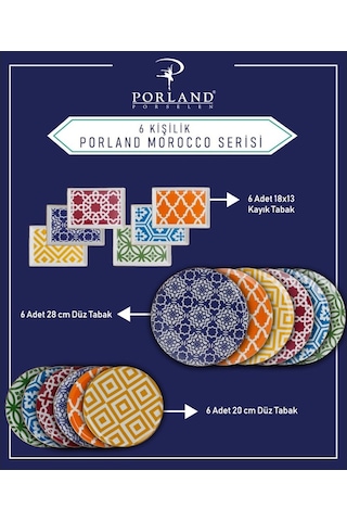 Porland Morocco Serisi 18 Parça Kahvaltı Seti