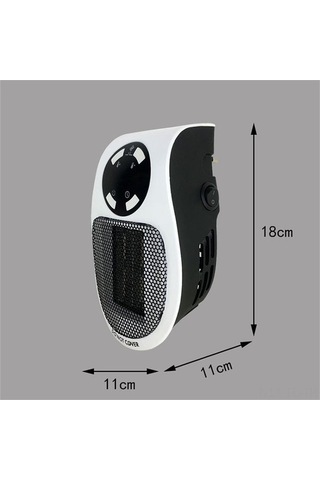 Pazly 500w Taşınabilir Ptc Seramik Isıtıcı, Uzaktan Kumandalı, 2 Hızlı, Otomatik Kapanma, Güvenli, Ev Ve Ofis İçin