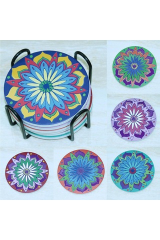 Dolıty Yaratıcı Emici 3d Mandala Bardak Erkek Kadın Komik Stil 5 Diğer