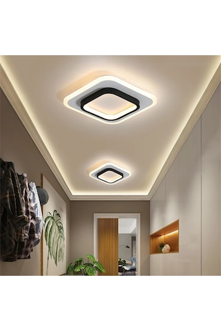 Akrilikli Kare Kumandalı Dimli 3 Işık Renkli 24x24cm Led Tavan La 3Renk Kumandalı