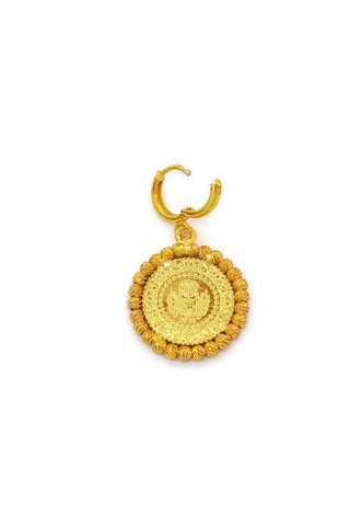 Altın Kaplama Dorikalı Çeyrekli Küpe Unk-823 Altın