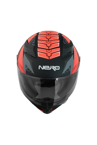 Gp Nero Mks003-mbb3o Güneş Vizörlü Şeffaf Full Face Motosiklet Kaskı Siyah Kırmızı Gri