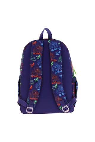 Kaukko Kids Erkek Çocuk Armalı Kamyon Desenli İlkokul Okul Sırt Çantası Dört Bölmeli - Lacivert Yeşil - L5279 Lacivert - Yeşil