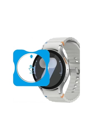 Samsung Galaxy Watch 7 44mm Uyumlu Kolay Kurulum Aparatlı Temperli Cam Ekran Koruyucu