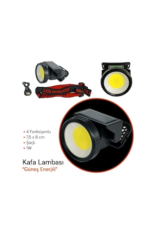 Lambada Kafa Lambası Güneş Enerjili Şarjlı 3 Fonksiyon 1w Br4456032