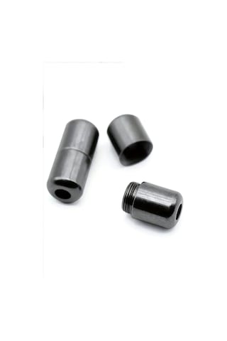 Ayarlanabilir 1 Çift Gri Vidalı Kapsül Uçlu 6 Mm Lastik Pratik Bağcık Gri