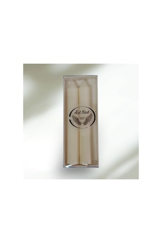 Şamdan Mumu, 2'li Mum, Yılbaşı, Özel Günler, Mum Boyama, Ev Dekoru beyaz