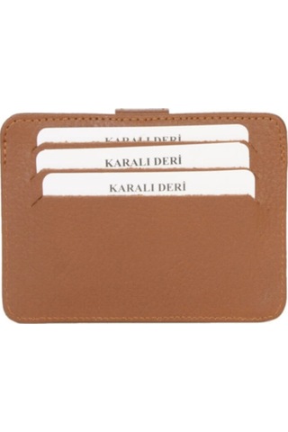 Carlino Unisex Taba Hakiki Deri Kartlık Taba