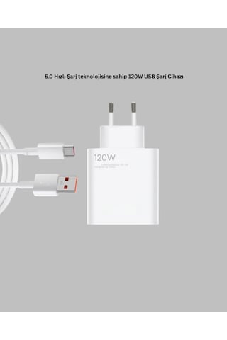 120 Watt Turbo Şarj Cihazı Xiaomi Redmi Note 10 11 12 Uyumlu Diğer