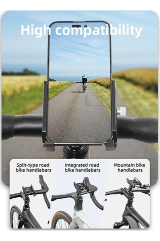 Wheel Up-bisiklet Telefon Tutucu Ayarlanabilir Alüminyum Alaşımlı Y29355-c Siyah