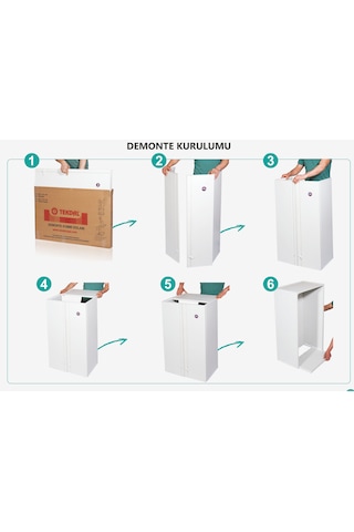 110Cm Önden Baca Çıkışlı Kombi Dolabı Demonte