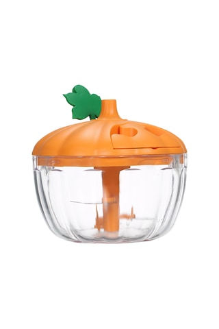 Xindoker Manuel Gıda Dilici - 450ml El İle Sarımsak, Sebze, Baharat Çırpıcı - Safe Pp Malzeme, Hızlı Temizlenebilir Mutfak Aleti Turuncu