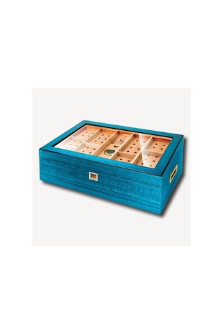Lubinski Limited Edt. İspanyol Sedir Mavi Humidor Lb-030
