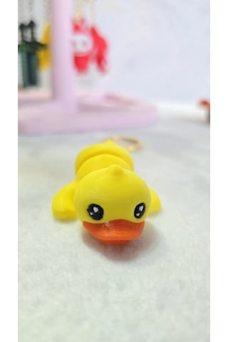 Sarı Ördek Anahtarlık Kaliteli Aksesuar Çanta Charm