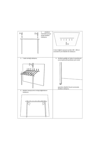 Ahşap Sundurma Çardak Gölgelik Bahçe Pergola Tente