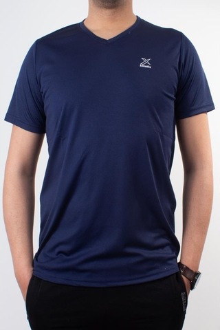 Kinetix Sn-222 Neck Lacivert Günlük Erkek V Yaka Tişört