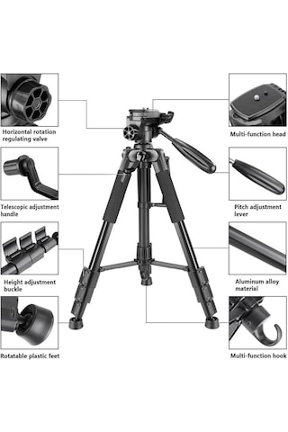 Telefon Kamera Youtuber Tripodu Tripod 47-175Cm Np-8850