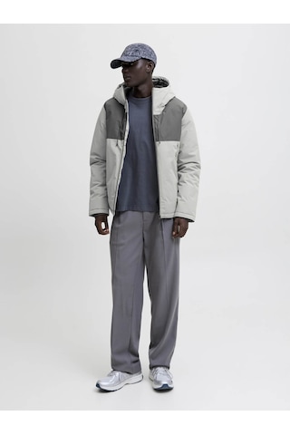 Jack & Jones Jcounion Light Padded Blocking Gri Erkek Mont 12285586 Gri