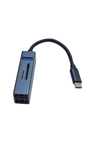 Type C Usb Çoklayıcı Hub + Mikro Ve Sd Kart Okuyucu