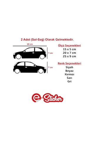 Opel Corsa C 2 Kapı Basık Oto Sticker Araba Sticker (358014866)