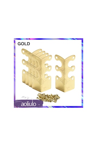 Vkemall 6 Adet Somunlu Katlanmış Metal Köşe Koruyucu, Dayanıklı Taban Ve Duvar Koruma Aparatı