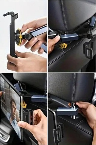 Siolanzi Koltuk Arkası Ayarlanabilir Telefon Tablet Tutucu Siyah