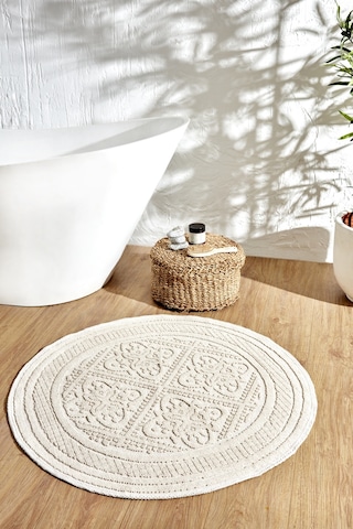 Karaca Home Vio Ekru Yuvarlak 100x100 Cm Paspas 200.22.02.0015 Ekru