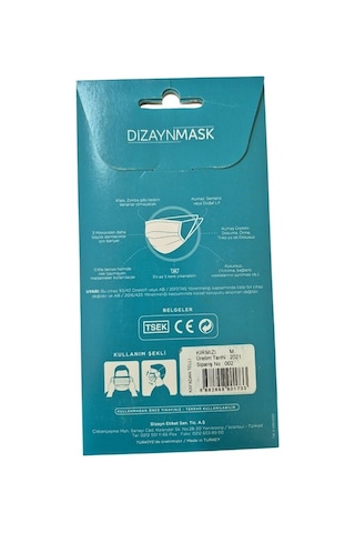 Dizaynmask Gümüş İyonlu Bez Maske Kırmızı Çocuk M 5-10 Yaş
