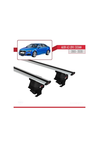 Audi A3/s3 8v Sedan 2013-2020 Arası İle Uyumlu Ace-4 Ara Atkı Tavan Barı Gri