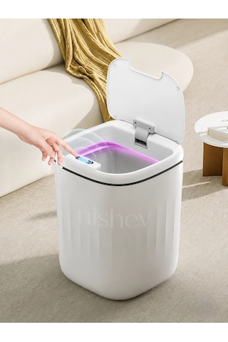 Akıllı Teknolojik Sensörlü Çöp Kovası - Mutfak Banyo Ofis 20 Lt Uv Işık Antibakteriyel Koku Geçirmez