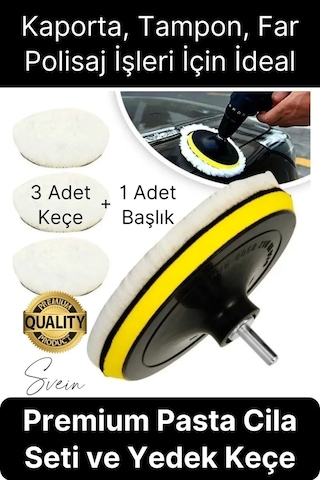 Premium Pasta Cila Seti Araba Çizik  Partlatma Süngeri Araç Parlatıcı Kaporta Tampon Polisaj