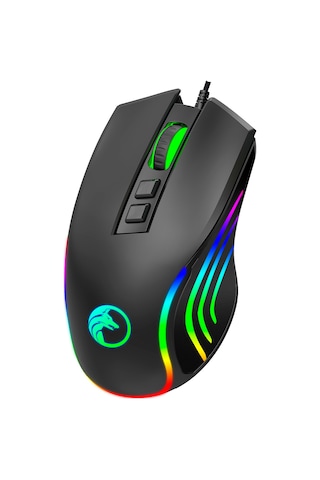 Gametech Prime Kablolu Makro Tuşlu 12800 DPI RGB Led Işıklı Oyuncu Mouse
