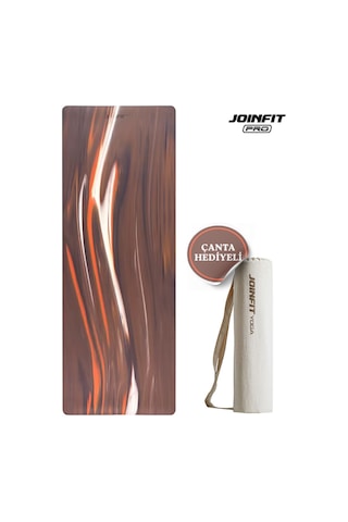 Joinfit Profesyonel Kauçuk Yoga Matı Desenli 4,5 Mm Kahverengi