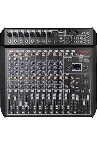 Takstar Em14 18 Kanallı 12 Mikrofon Girişli Efektli Analog Stüdyo Mixer