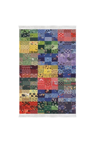 Eko Trend Djt Yıkanabilir Kaymaz Taban 3 Lü Yatak Odası Takımı Mu148 Patchwork Renkli