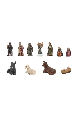 Vkemall 11 Parça Reçine Doğum Sahnesi Seti - Noel Dekorasyonu Masaüstü Figürleri Hediye