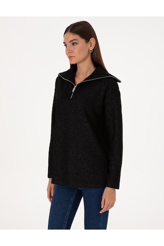 Pierre Cardin Kadın Siyah Sweatshirt 50309124-vr046 Siyah