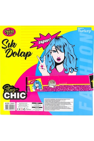 Anlily Elbise Dolabı Bebekli Koyu Pembe