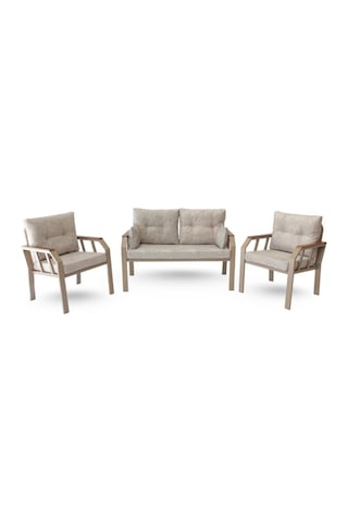 Tu Tienda Kapiçino Metal 2+1+1 Demonte Bahçe,balkon Takımı Bej