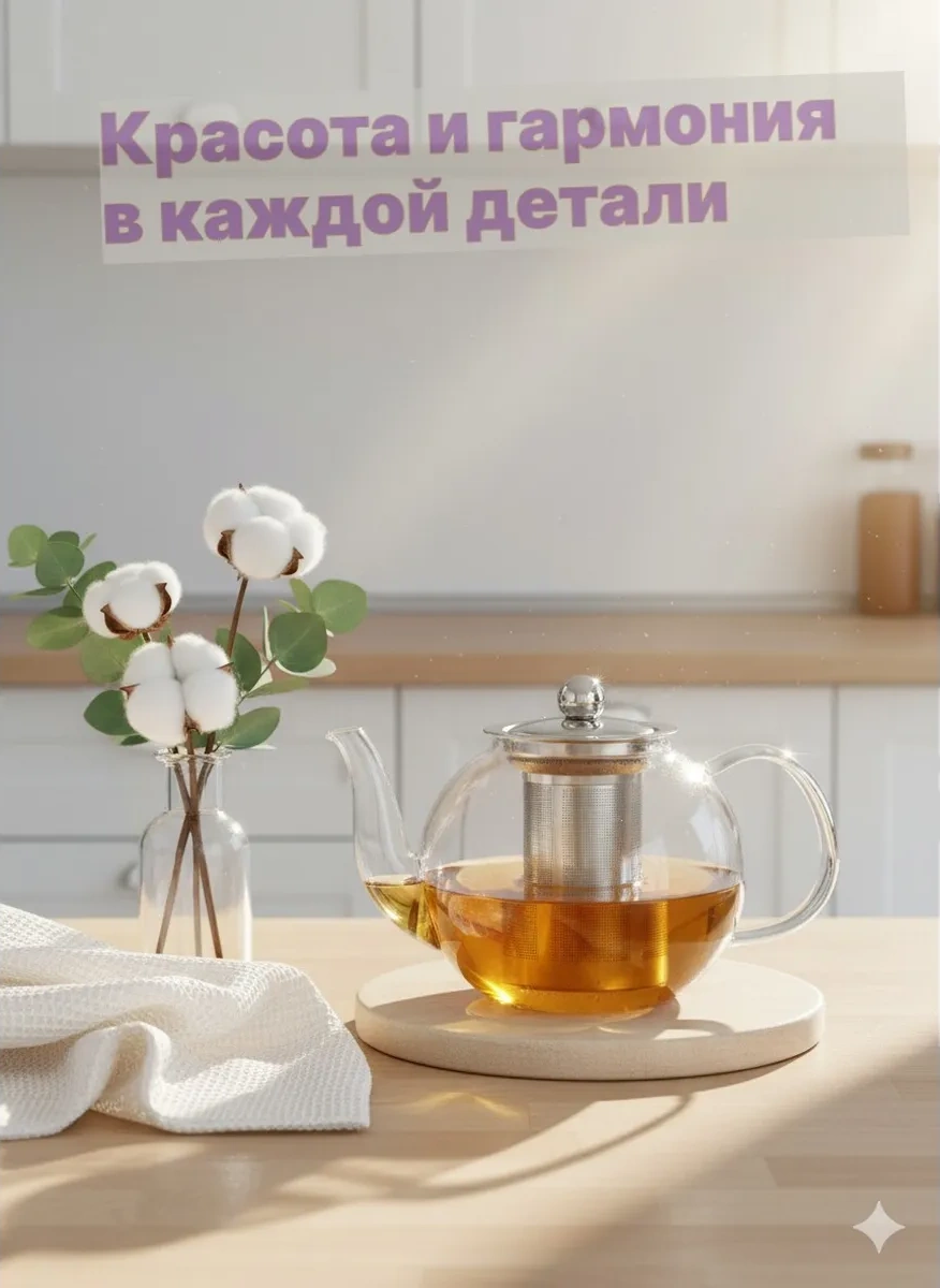 Cnglass Çıkarılabilir Filtreli Demlik 600 Ml 310788298 Beyaz