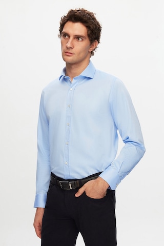 D'S Damat Ds Damat Slim Fit Mavi Düz Gömlek 5he02sg00139m 701