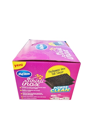 Mahi Max 24 Paket 2'Li (48 Tekli) Avantajlı Kutu Myclean My Clean Sihirli Inox Paslanmaz Telli Süng