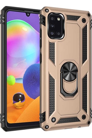 Samsung Galaxy Uyumlu A31 Kılıf Zore Vega Kapak-Gold