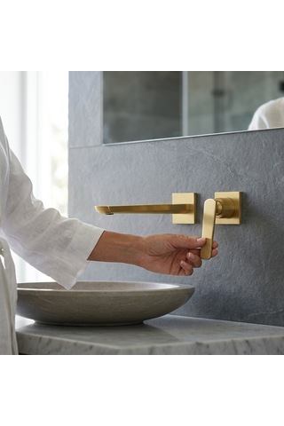 Fg-a4102 Mat Altın Ankastre Lavabo Bataryası