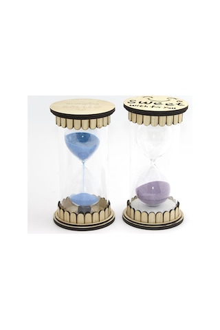 5 Adet Ahşap Kum Saati Alk2500 Dekoratif Zaman Ölçer, Masaüstü Süre Ölçer, Sandglass, Hourglass Diğer