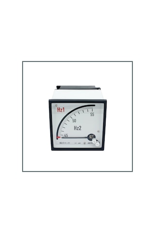 Frer Çift İbreli Frekansmetre Koaksiyel 96x96 Mm. 45-55 Hz.