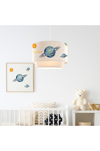 Homing Space Uzay Temalı Çocuk Odası Sarkıt 241289 Krem