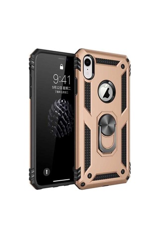 Apple Uyumlu iPhone Xr 6.1 Kılıf Zore Vega Kapak Gold