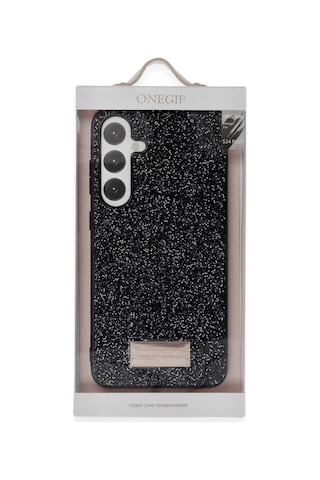 Onegif Samsung Uyumlu Galaxy A05s Bright Simli Kapak - Siyah