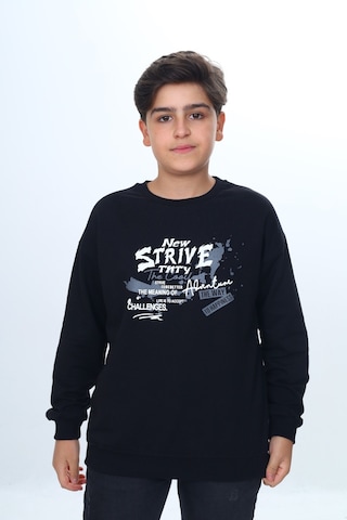 Toontoy Kids Toontoy Erkek Çocuk New Strıve Baskılı Sweatshirt Siyah